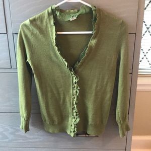 Jcrew green cardigan
